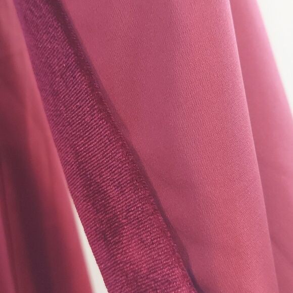 Mac Duggal 67907 Burgundy Satin V-Neck Long Sleeve Dress Sz 22W NWT - Picture 8 of 13